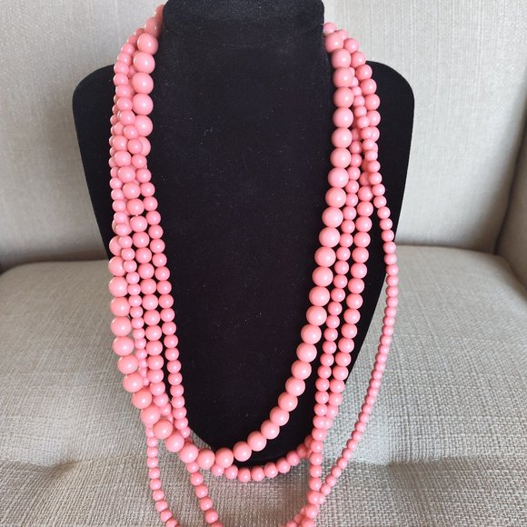 Coral Beaded Necklace - Picture 1 of 2